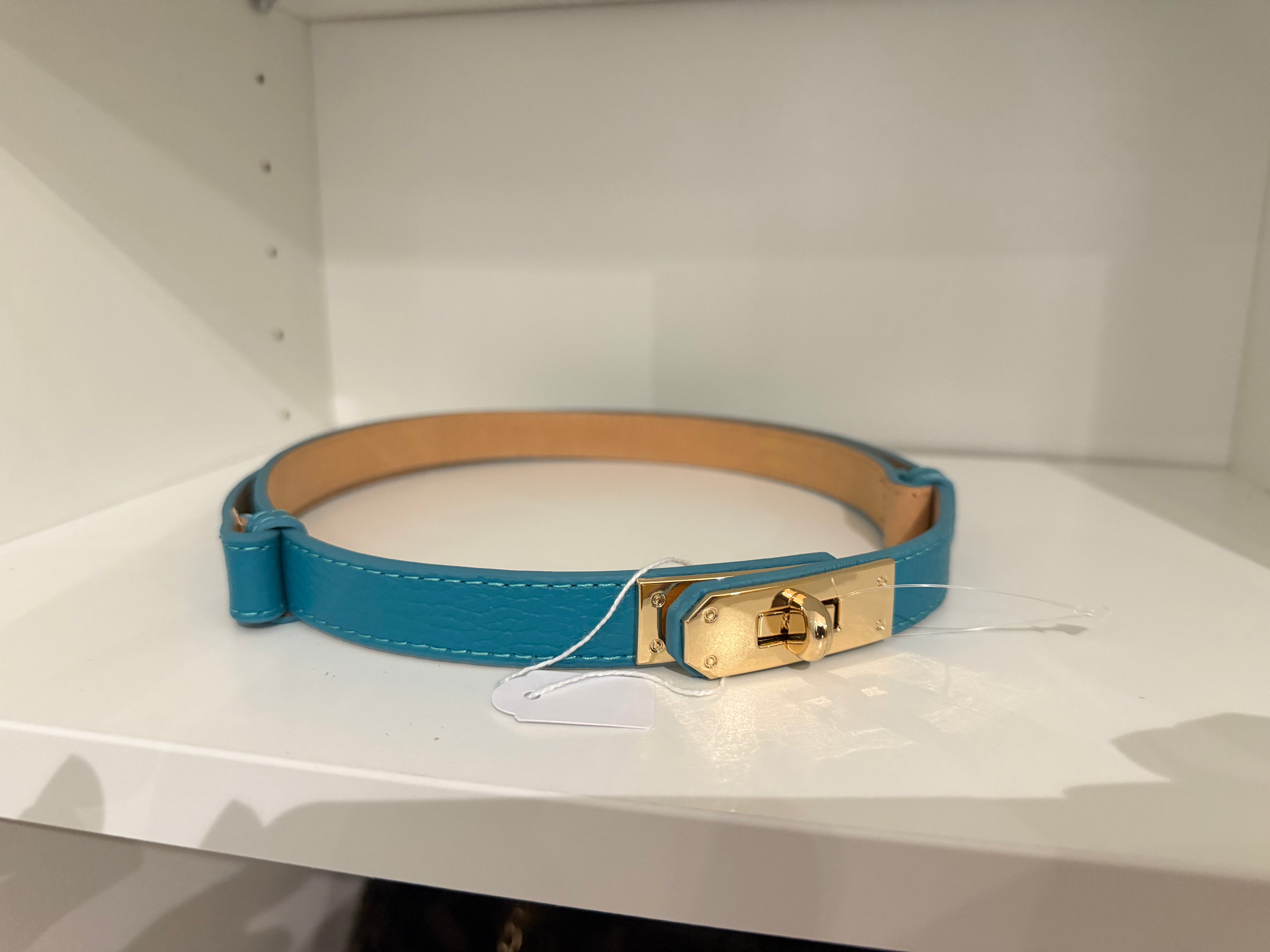 Ceinture fine cuir véritable
