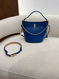 Sac cuir véritable  bleu roi