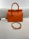 Sac cuir véritable  Orange