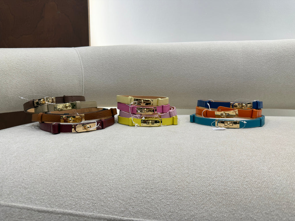 Ceinture fine cuir véritable