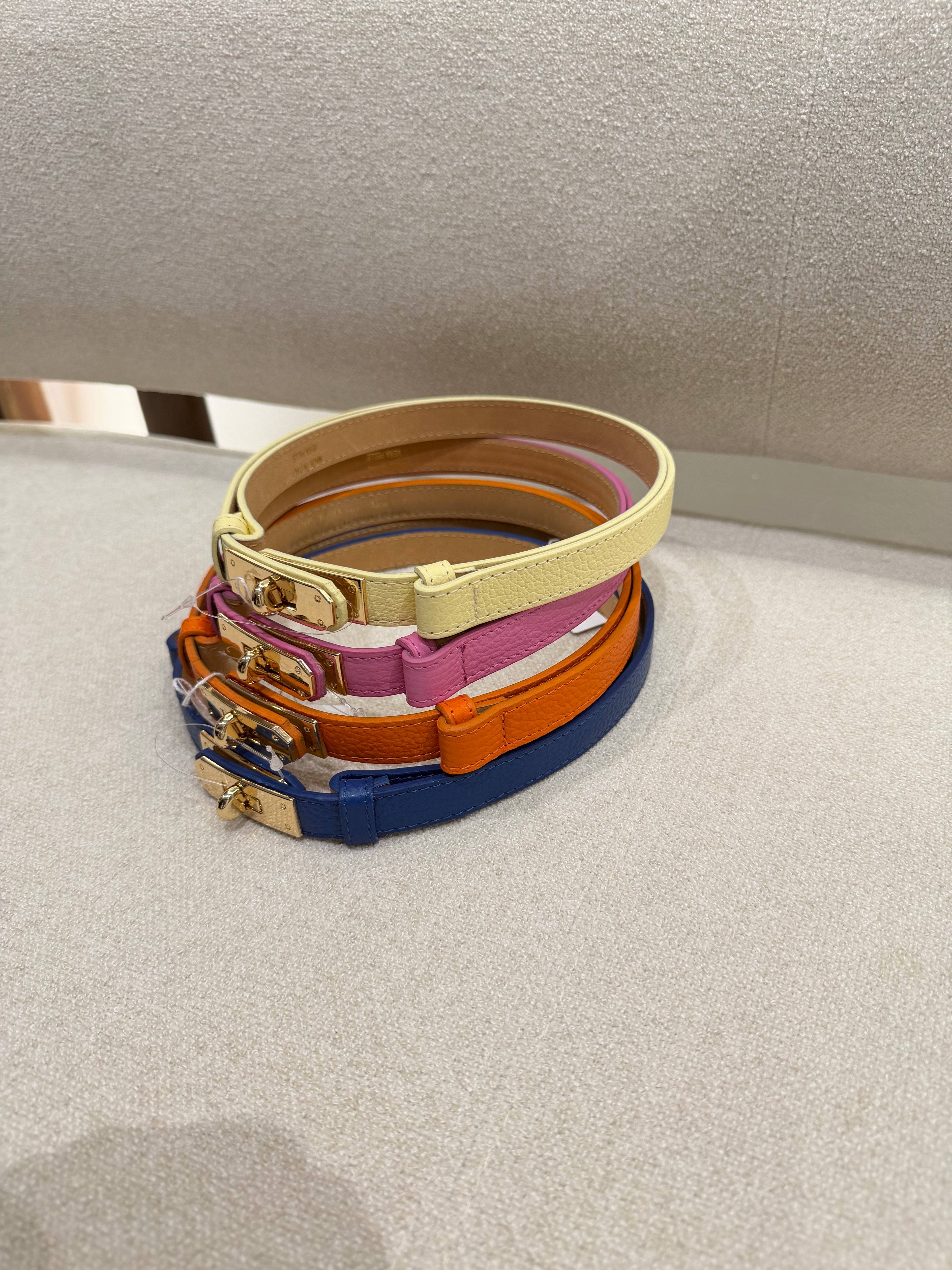 Ceinture fine cuir véritable
