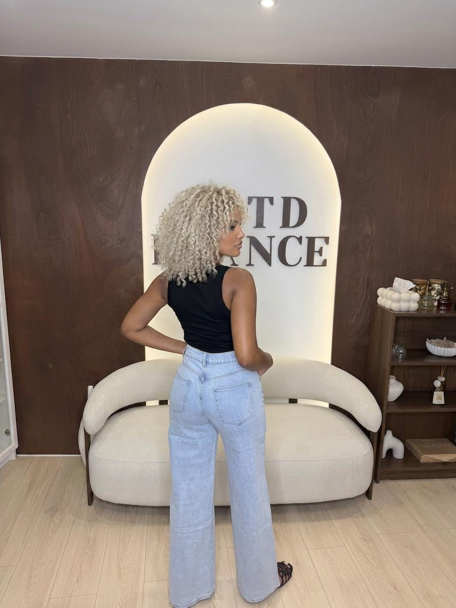 Jean large bleu clair
