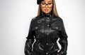 vest jacket cuir ceintree noire