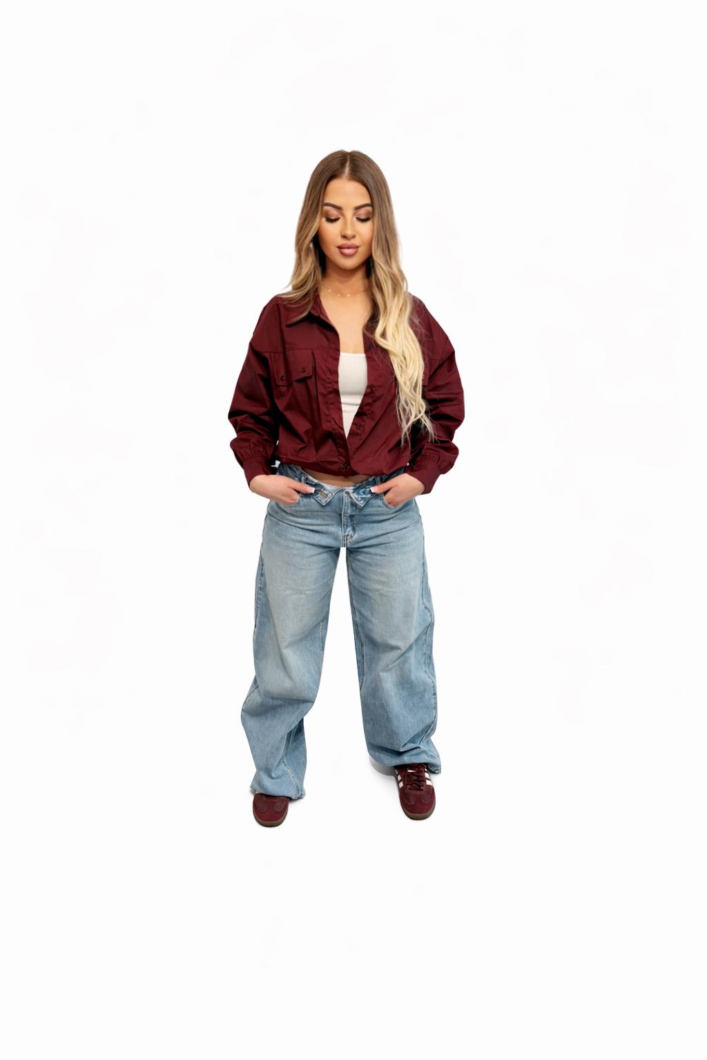 Jean ceinture retournée
