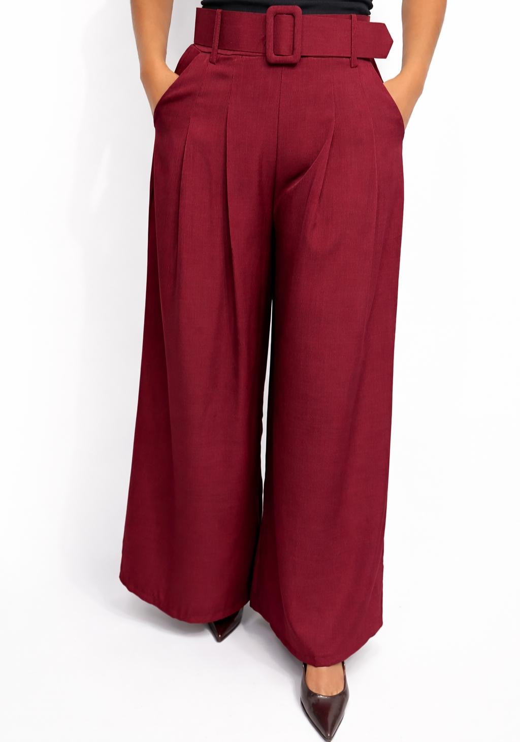 Pantalon ceinture taille haute OOTD