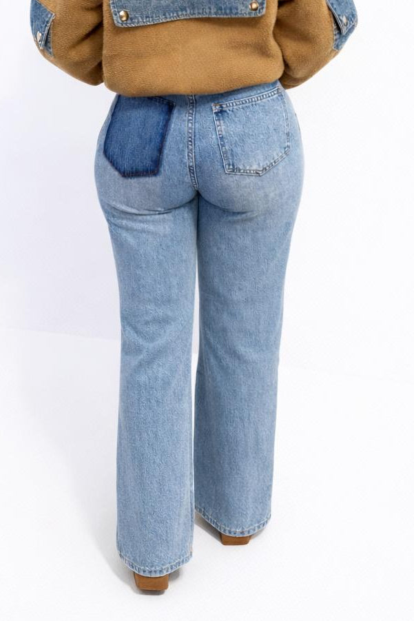 Jean déchiré bleu clair