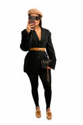 Ceinture camel large ajustée look chic